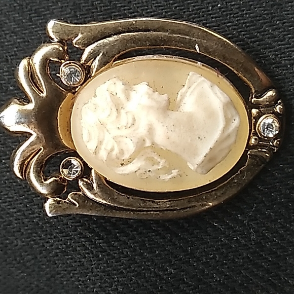 Vintage AAI cameo gold frame broach pin - Picture 1 of 2